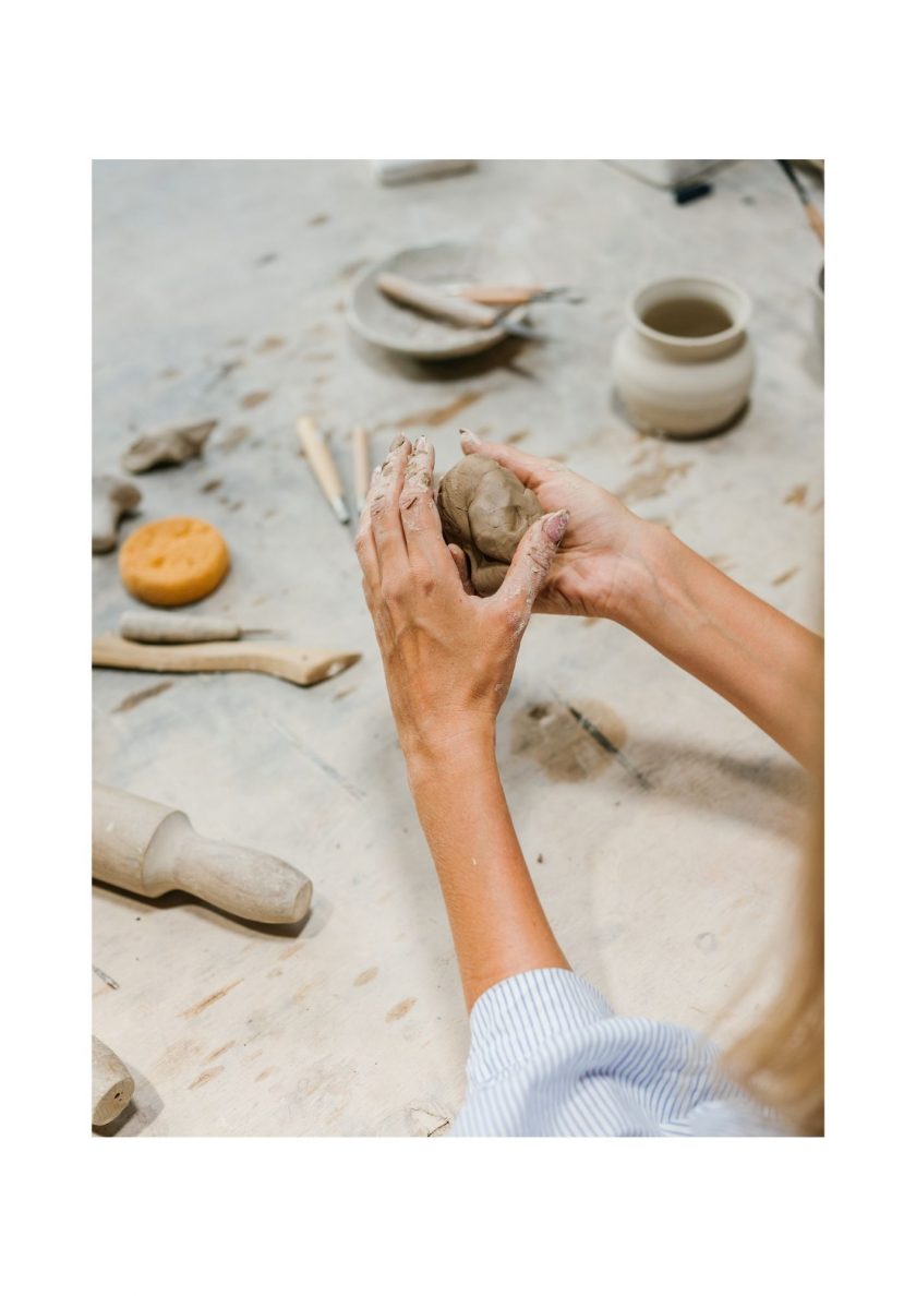 clay hands Pottering Around